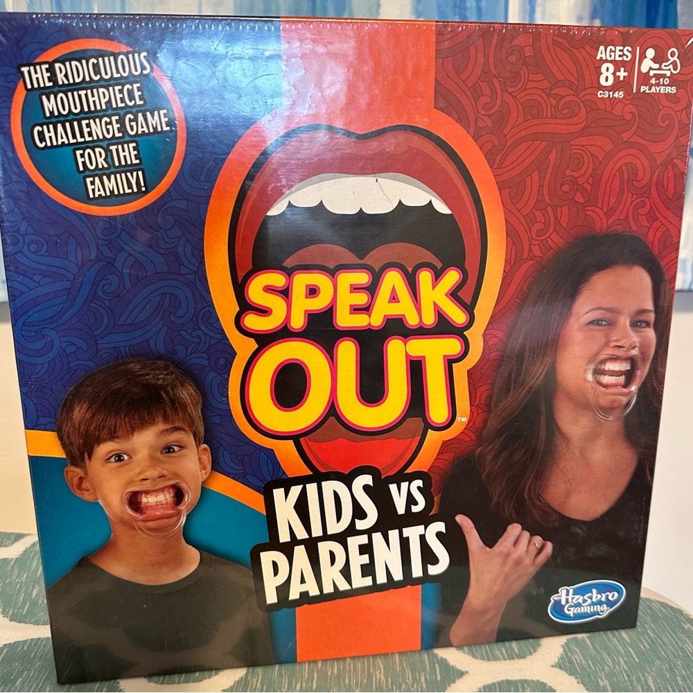 Speak Out Board game. Kids vs Parents. Ages 8+